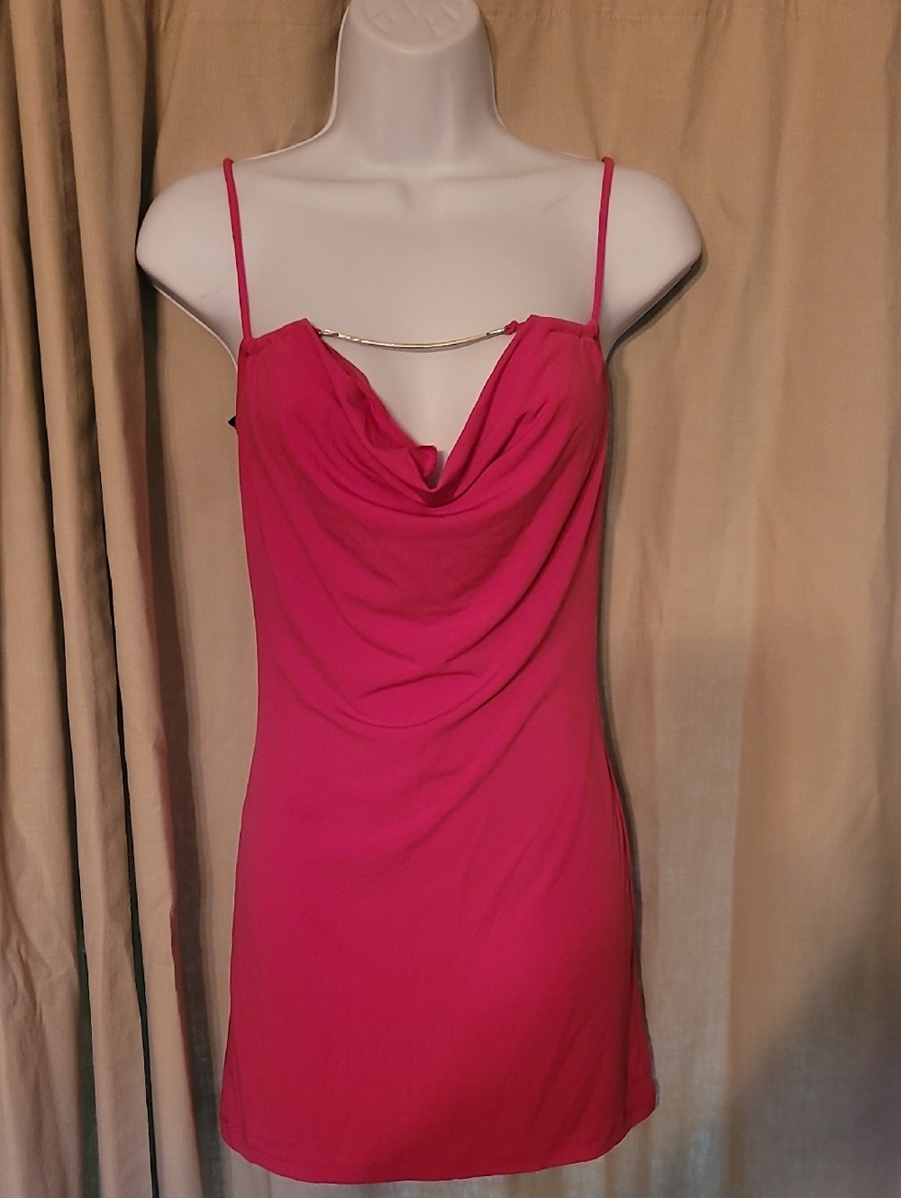 Frederick's of Hollywood Hot Pink Spaghetti Strap Dress